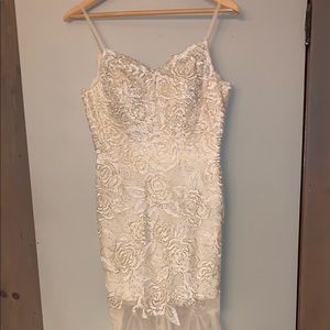 Ivory Rhinestone Dress Prom Dress